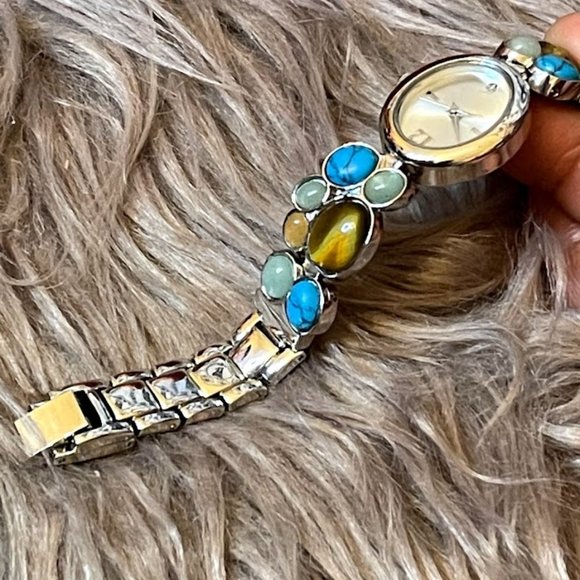 Women's Watch with Natural Stone and Link Watch - Picture 3 of 4